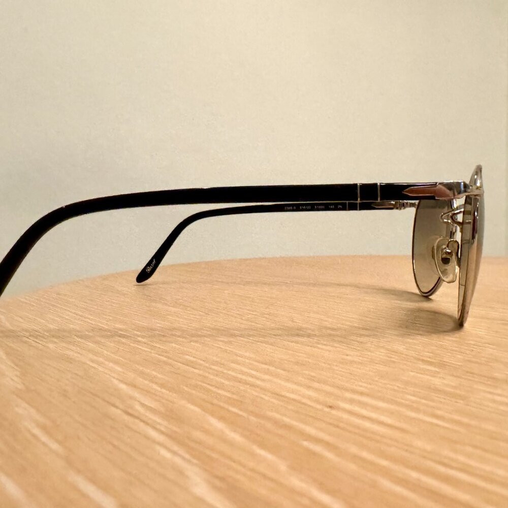 Persol 2388-s — Gradient Brown Round Sunglasses - Silver-tone front frame - Picture 4 of 10
